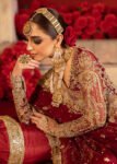 Maroon Golden Kameez Lehenga